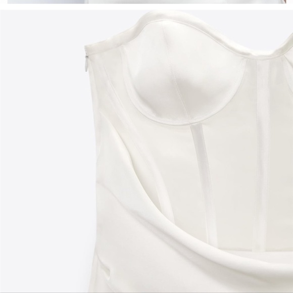 Zara Straight Neck Underwire Wrap Front Mini Dress - Picture 6 of 9